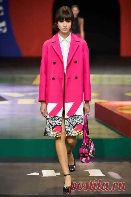 Image may contain Clothing Apparel Coat Human Person Runway and Fashion
