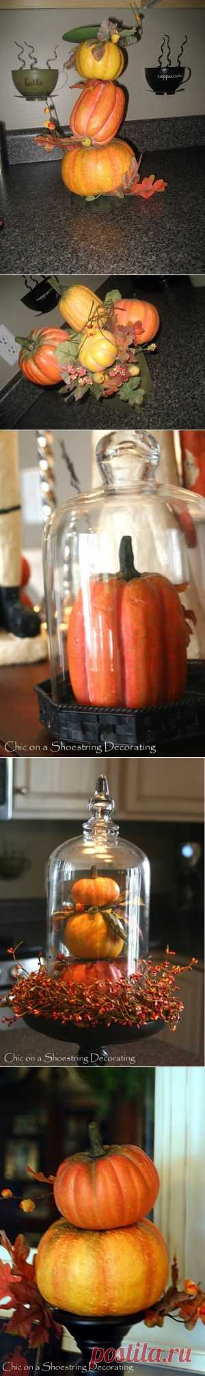 Chic on a Shoestring Decorating: Pumpkin Makeovers