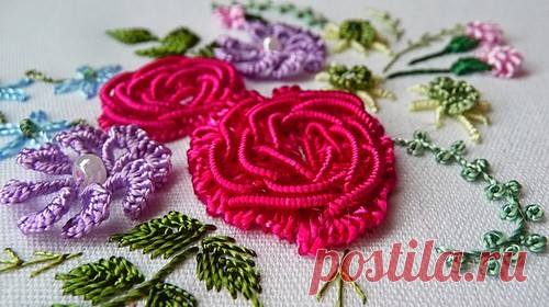 Бразильская техника вышивки (Brazilian Dimensional Embroidery) ☆ швы и стежки, мастер-классы и видео