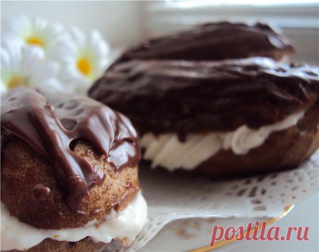 Эклеры на шоколадном тесте "Черно-белый соблазн"