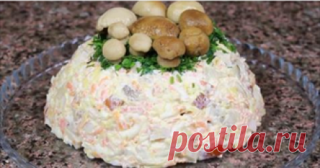 Очень вкусный и сытный новогодний салат «Зимняя сказка»