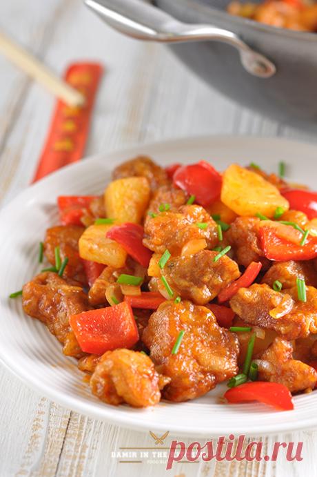 菠萝咕老肉 [Бо ло гу лао жоу] Свинина в кисло-сладком соусе (Китайская кухня) - Foodclub — кулинарные рецепты с пошаговыми фотографиями