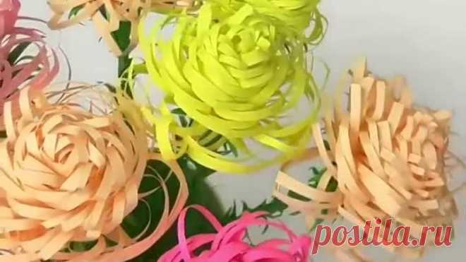 Нереально красивые цветы из бумаги