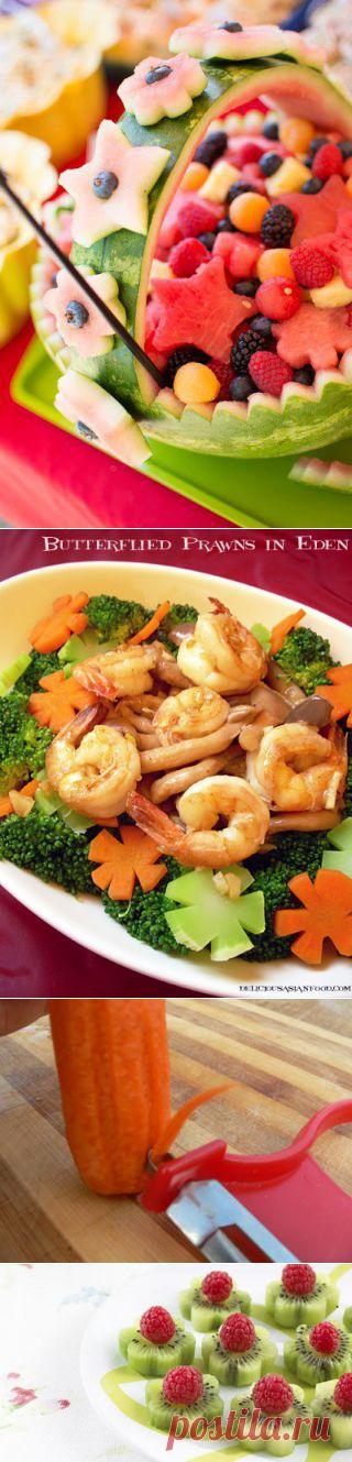 Фигурная нарезка овощей и фруктов. — Делимся советами