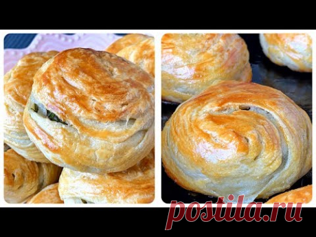Слоеные булочки с зеленью. Теперь слоеное тесто ГОТОВЛЮ ТОЛЬКО ТАК! ☆ Дастархан