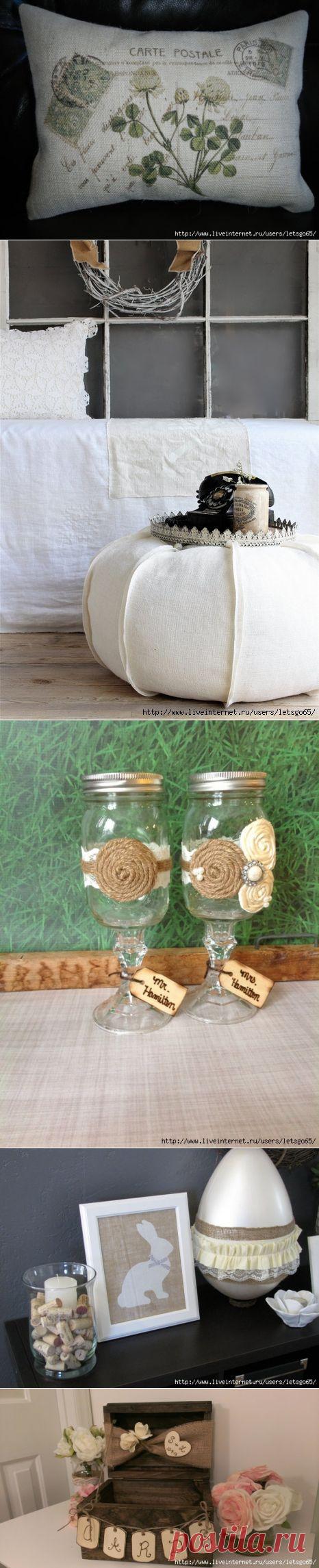 МЕШКОВИНА, ЛЁН, ХОЛСТИНА. ОЧЕНЬ МНОГО ИДЕЙ!!!