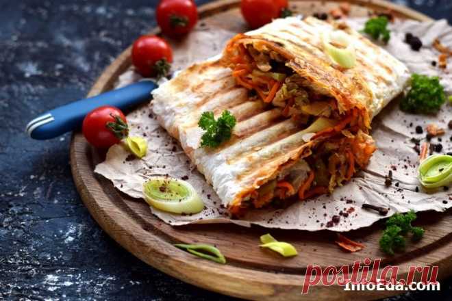 Домашняя шаурма с курицей в лаваше: пошаговый рецепт | InfoEda.com