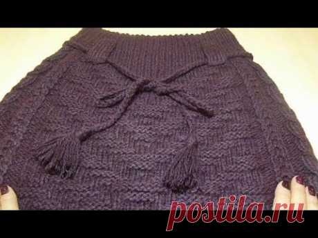 🌺 Юбка с косами классическая.Вязание спицами Crochet And Knitting