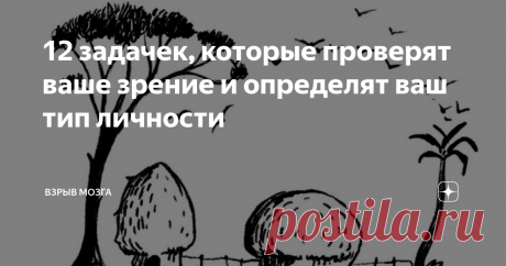 12 задачек, которые проверят ваше зрение и определят ваш тип личности Всем привет, вы на канале 🧠 Взрыв мозга 🧠.
Ученые ‎‎считают, ‎‎то, как мы смотрим на вещи, зависит, как наш мозг интерпретирует информацию. В то время как другие исследователи доказали, что личность человека напрямую связана с тем, как структурирован его мозг и как он работает.‎
Другими словами, то, как мы видим и воспринимаем вещи, могут выявить скрытые аспекты врожденной личности человека, и