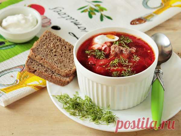 Классический горячий свекольник с мясом — рецепт с фото пошагово