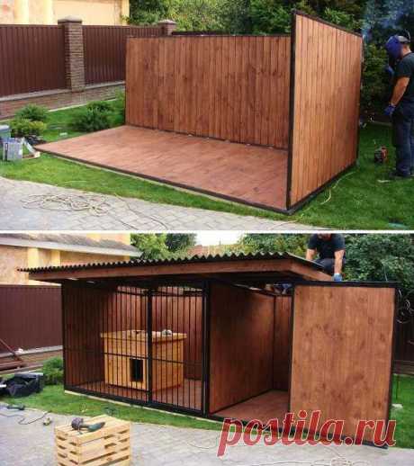 Как сделать вольер для собаки своими руками - инструкция