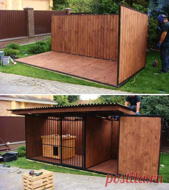 Как сделать вольер для собаки своими руками - инструкция