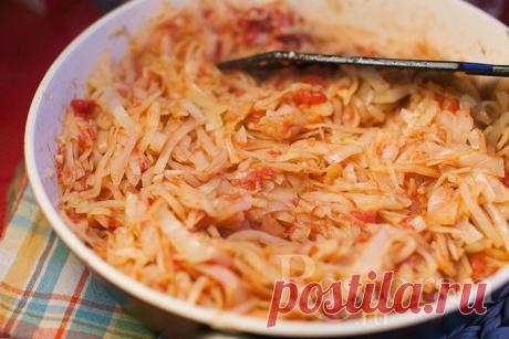 Тушеная капуста с томатами – аромат разносится по всей кухне!.