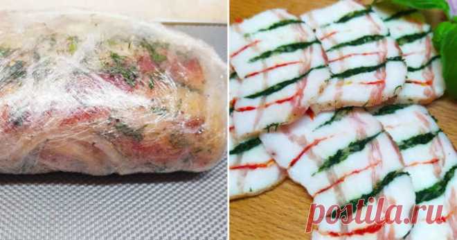 Сало гармошкой с аджикой и зеленью