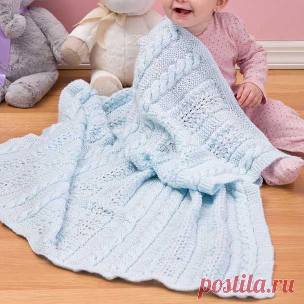 Красное Сердце Небесное Детское Одеяло | Yarnspirations