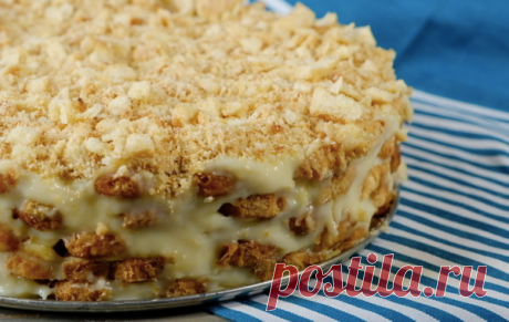 “Ленивый Наполеон” - любимый торт на скорую руку : видео и фоторецепт | Fresh Recipes | Яндекс Дзен