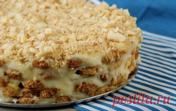 “Ленивый Наполеон” - любимый торт на скорую руку : видео и фоторецепт | Fresh Recipes | Яндекс Дзен