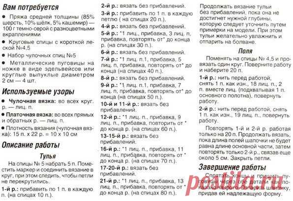 БЛОГ ПОЛЕЗНОСТЕЙ: Вяжем шапочку для девочки