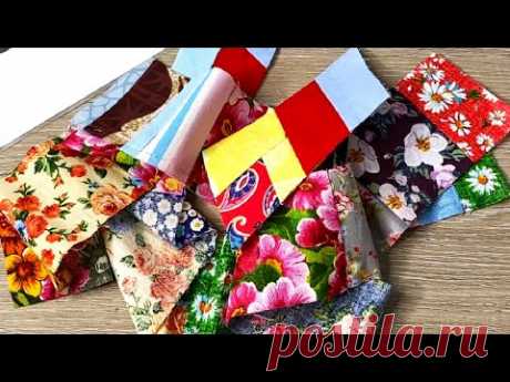 Один простой способ, как можно красиво использовать маленькие кусочки ткани DIY мастер-класс