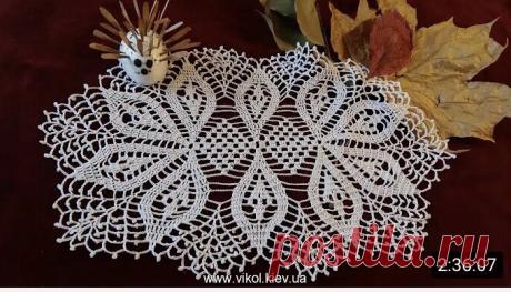 Вязаная салфетка крючок