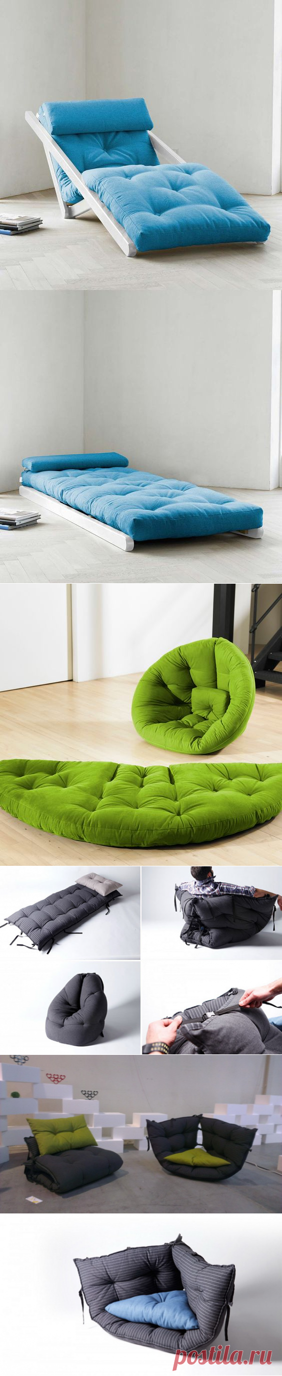 Кресла — трансформеры и матрасы из подушек — Рукоделие