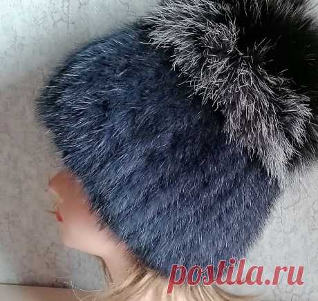 Вязаная норковая шапка своими руками