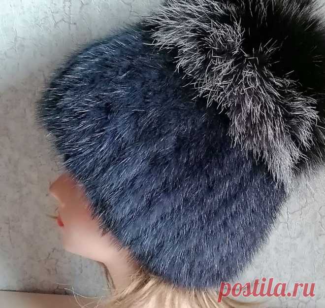 Вязаная норковая шапка своими руками