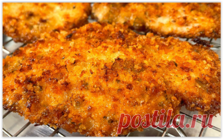 Нежная и сочная куриная грудка в хрустящей кукурузной панировке!
