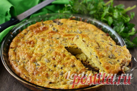 Пирог с сайрой консервированной и картофелем, пошаговый рецепт | Простые рецепты с фото