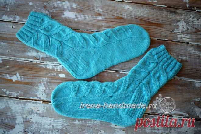 Носки узором «ложная» коса (вязание, схемы и фото) - Irena Handmade