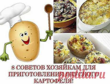Сохрани себе на страницу!
1. Отварной картофель будет вкуснее, если добавить в воду 3–4 зубчика чеснока, луковицу или немного укропа.
2. Картофель быстрее сварится, если в воду добавить ложку маргарина.
3. Чтобы на старом картофеле при варке не появились синие пятна, в воду нужно добавить немного уксуса.
4. Молодой картофель легко очистится, если предварительно опустить его в холодную воду.
5. Картофель жарят на предварительно разогретой сковороде и сильном огне, потом его...