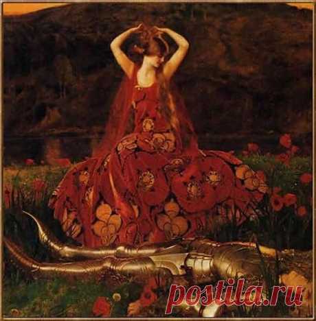 Я встретил деву на лугу, она мне шла на встречу с гор.Летящий шаг,цветы в кудрях, блестящий дикий взор. ( Джон Китс) ( волшебная страна книг)