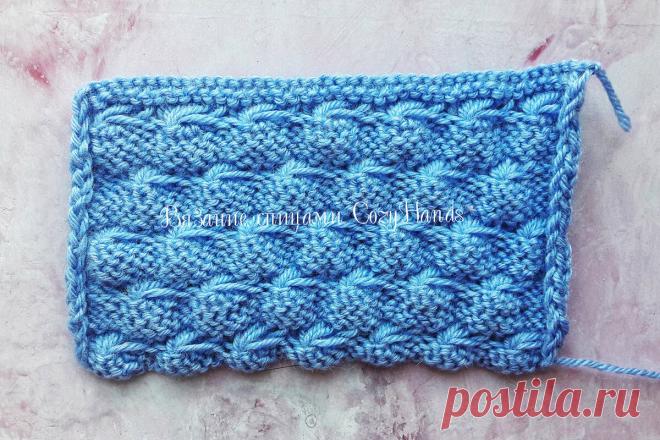 Узор Полевые цветы спицами | Вязание спицами CozyHands | Яндекс Дзен