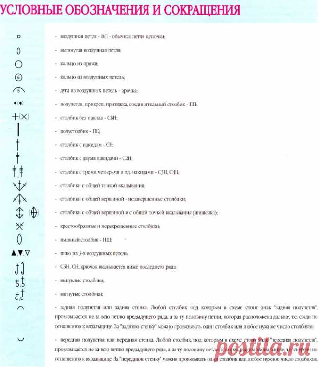 Чтение схем для вязания крючком с рисунками-инструкциями (и сложные случаи!) | Подружки