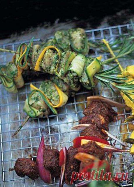 Рецепты для гриля. Шашлык из курицы рецепт с кабачками | Рецепты Джейми Оливера
