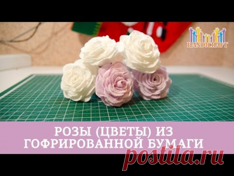 Розы (цветы) из гофрированной бумаги
