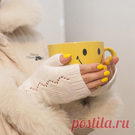 ЭЛЕГАНТНЫЕ МИТЕНКИ СПИЦАМИ.