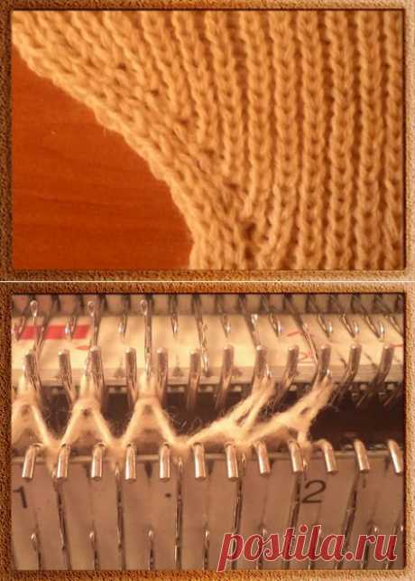 Прибавление двух петель » Школа машинного вязания