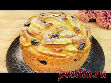 Яблочный пирог с тающим во рту кремом. Простой и вкусный рецепт.