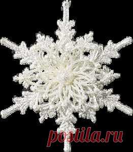 Зимние снежинки на прозрачном фоне.