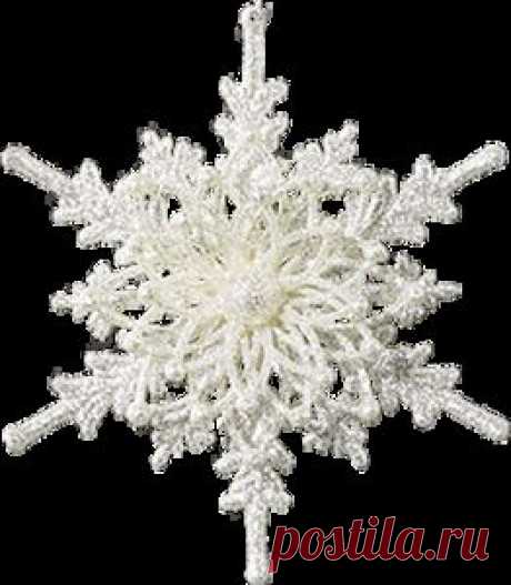 Зимние снежинки на прозрачном фоне.