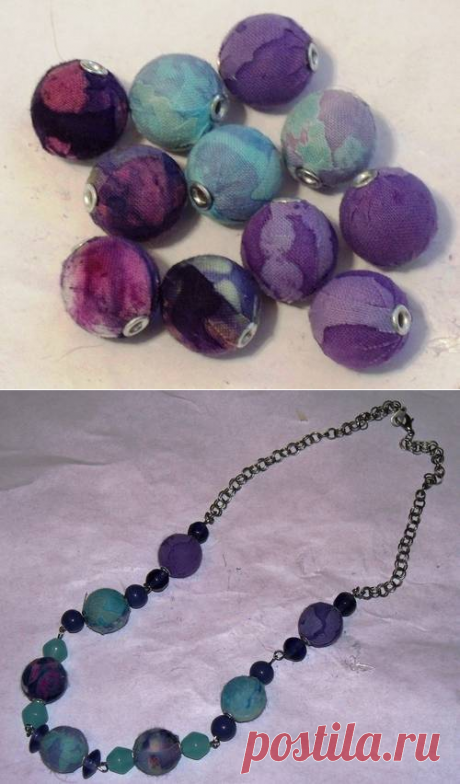Fabric Covered Beads - With Tutorial - JEWELRY AND TRINKETS