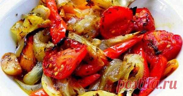 Запечённые овощи с вкусным маринадом