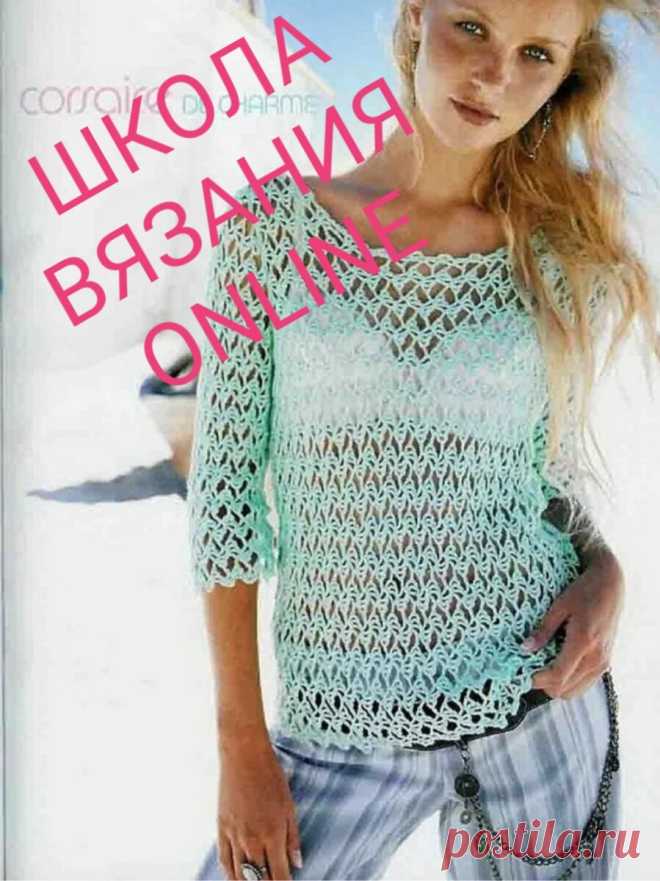 Школа вязания онлайн. Урок N 1 по вязанию джемпера 