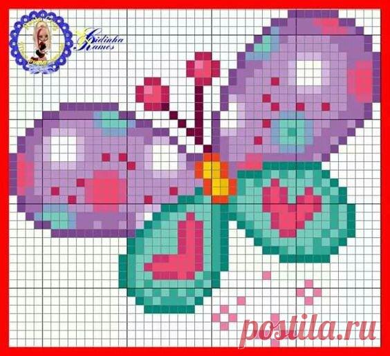 Подборка схем с бабочками для вязания крючком в технике С2С. | Творческая мастерская 