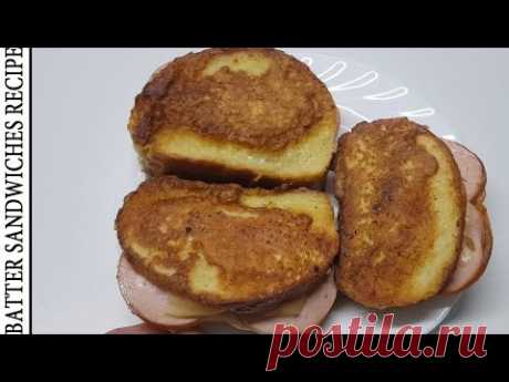 Простые бутерброды в кляре 🍞 Сандвич с сыром и колбасой 🍠 Рецепты бутербродов