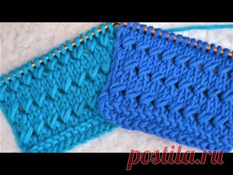 УЗОР СПИЦАМИ. КРАСИВЫЙ И ОЧЕНЬ ПРОСТОЙ! МАСТЕР КЛАСС ДЛЯ НАЧИНАЮЩИХ.