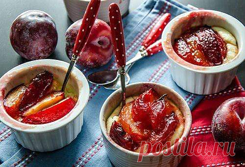 Суфле из творога с карамельными сливами - ДЕСЕРТЫ - РЕЦЕПТЫ - ВкусноВсё