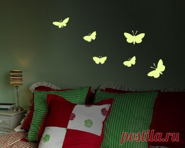 ДЕЛАЕМ СВЕТЯЩИХСЯ БАБОЧЕК НА СТЕНУ