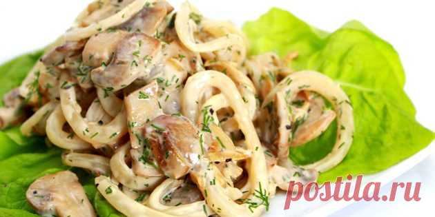 14 простых и очень вкусных салатов с кальмарами - Лайфхакер